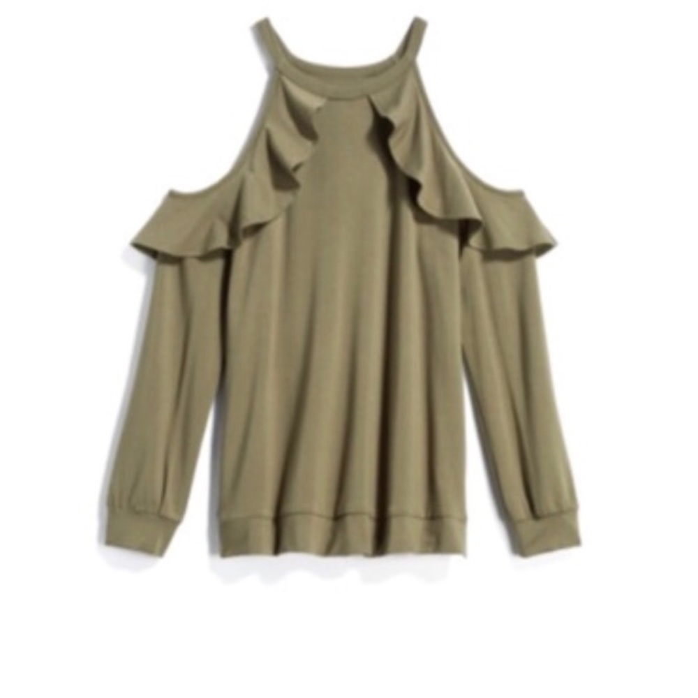 NWT - Skies are Blue Estela Ruffle Pullover